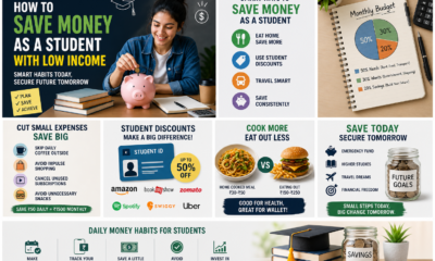 How to save money as a student with low income visual guide with smart saving habits