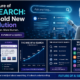 Future of AI search banner showing a robot assistant, smart search interface, and the focus keyword “Future of AI Search.”