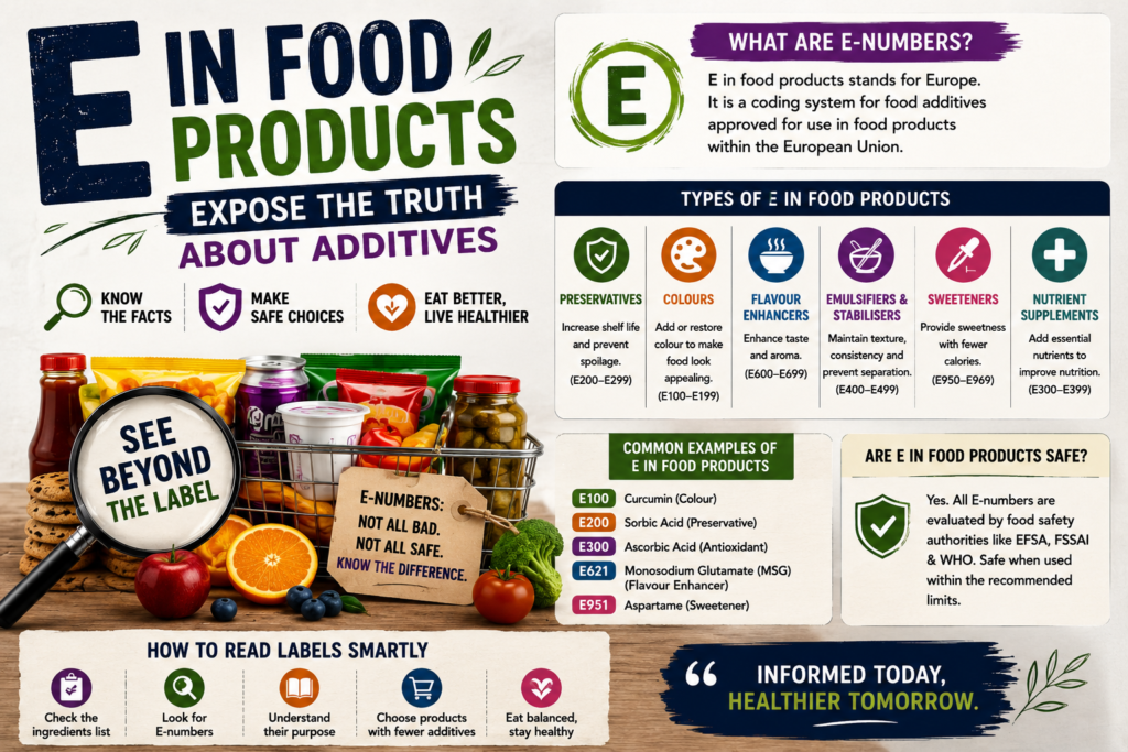 E in food products expose the truth about additives and understand food labels