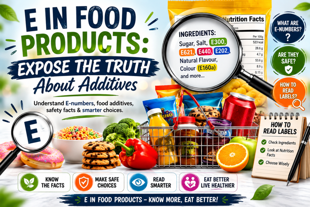 Complete guide to E in food products and food additives infographic